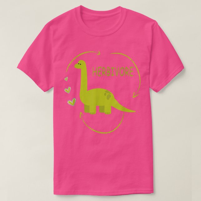 Camiseta Herbivore Brachiosaurus Dinosaur Funny Vegetarian  (Frente do Design)