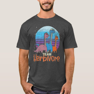 Camiseta Herbivore Dinosaur Retro Veg, Equipe de Dieta Base