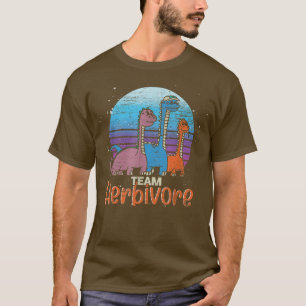Camiseta Herbivore Dinosaur Retro Veg, Equipe de Dieta Base