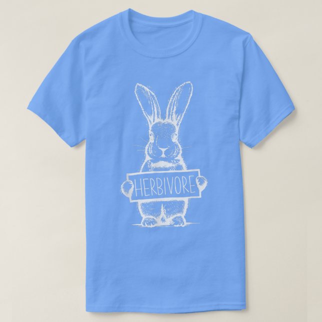 Camiseta Herbivore Rabbit Statement Vegetarian Vegan (Frente do Design)