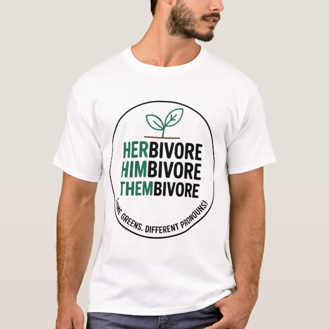 Camiseta HERbívoro • HIMbívoro • THEMbívoro (Frente)