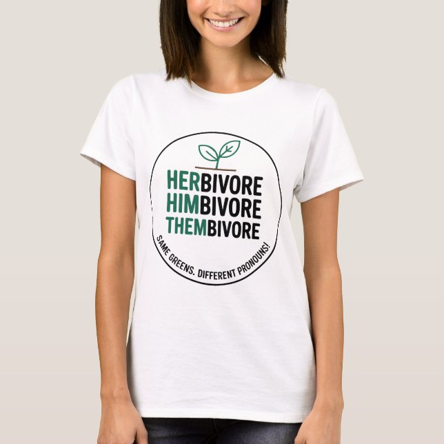 Camiseta HERbívoro • HIMbívoro • THEMbívoro (Frente)