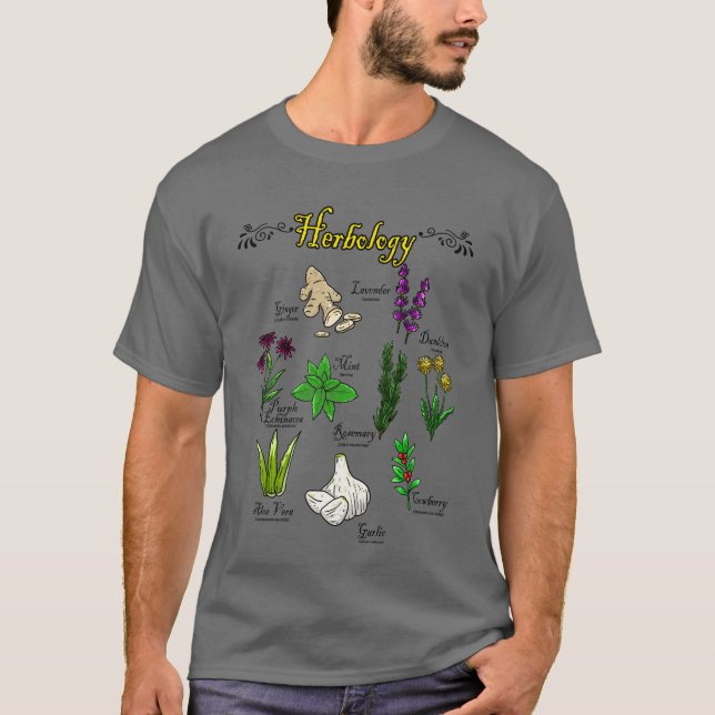 Camiseta Herbologia Vegetal Herb Flower Garden Herbology (Frente)