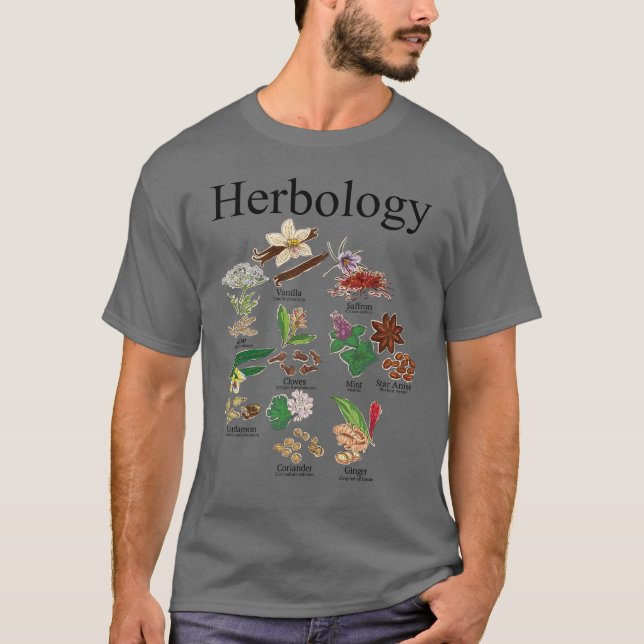 Camiseta Herbologia Vegetal Herb Flower Garden Herbology (Frente)