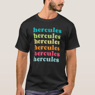 Camiseta Hércules California CA Texto repetitivo colorido