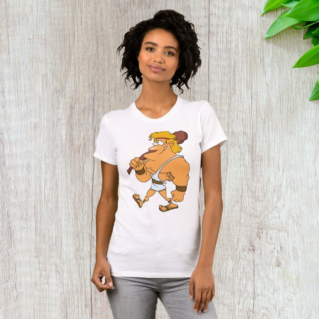 Camiseta Hércules Cartoon Herói da Mitologia Grega com Clav (Criador carregado)