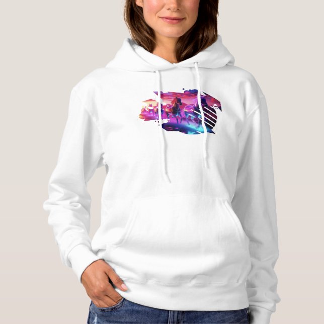Camiseta Herd Elétrico - Cavalos de ondas síncronas v2 (Frente)
