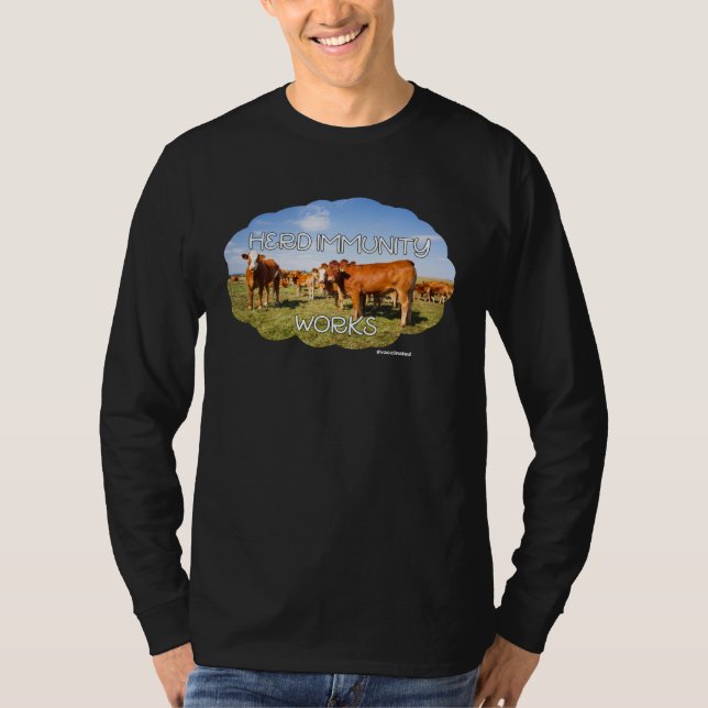 Camiseta Herd Immunity Works Cows Fun Vaccinated (Frente)