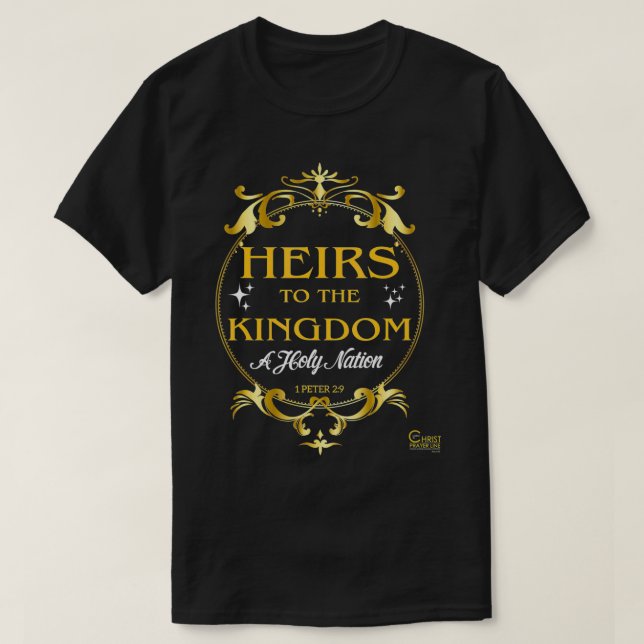 Camiseta Herdeiros do Reino 1 Peter 29 (Frente do Design)