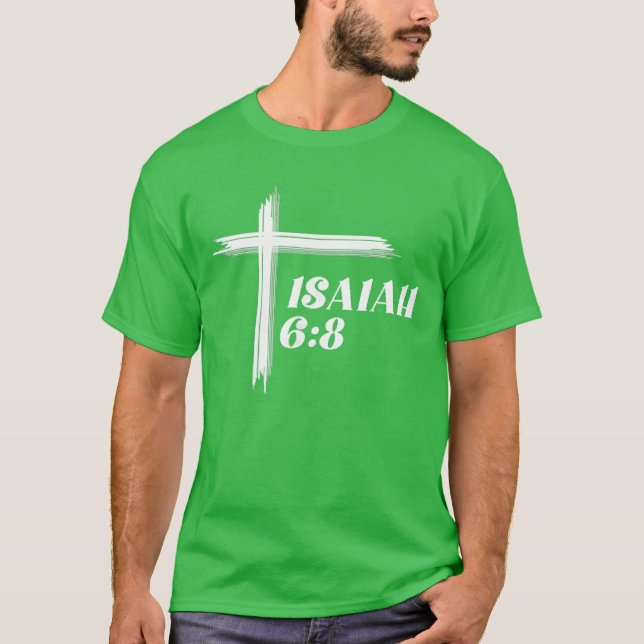 Camiseta Here am I Send me Christian Cross Print on Front a (Frente)