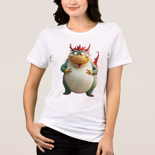 Camiseta Here Comes the Lucky Dragon | Smiling Zodiac Drago (Frente)