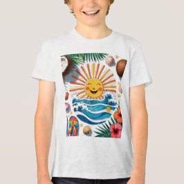 Camiseta Here Comes the Sun – Boho Summer Vibes Kids 