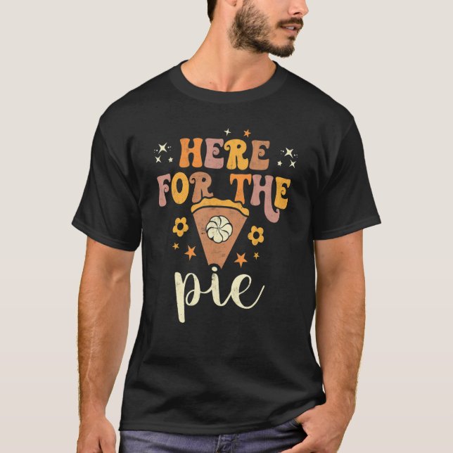 Camiseta Here For The Pie Pumpkin Spice Autumn Fall Yall Th (Frente)