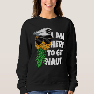 Camiseta Here To Get Nauti Cruise Boat Upside Down Pineappl