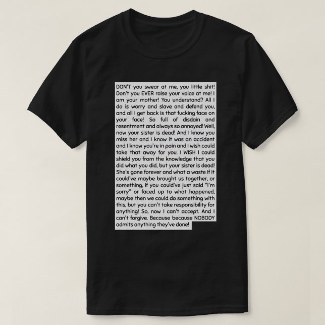 CAMISETA HEREDITÁRIO TONI COLLETTE DISCURSA (Frente do Design)