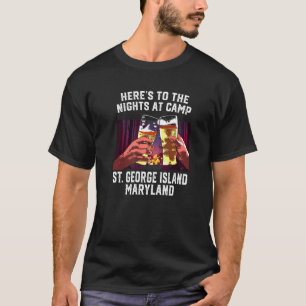 Camiseta Heres Às Noites Na Rua Do Campo George Island Camp