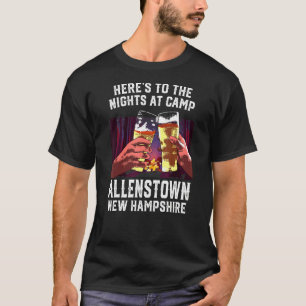 Camiseta Heres Às Noites No Acampamento Allenstown