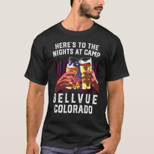Camiseta Heres Às Noites No Campo Bellvue, Acampando Colora