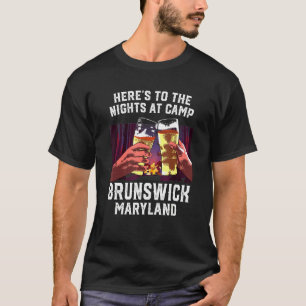 Camiseta Heres Às Noites No Campo Brunswick Acampando Mary
