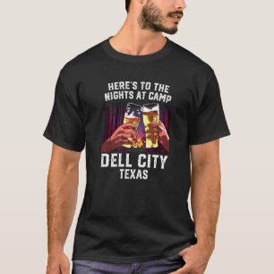 Camiseta Heres Às Noites No Campo Da Cidade Da Dell Acampan