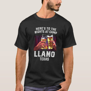 Camiseta Heres Às Noites No Campo Llano Acampando Texas Ca
