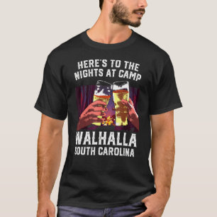 Camiseta Heres Às Noites No Campo Walhalla Acampando No Sul