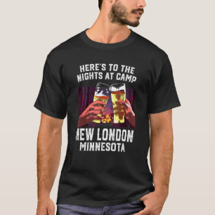 Camiseta Heres Para As Noites No Acampamento New London Min