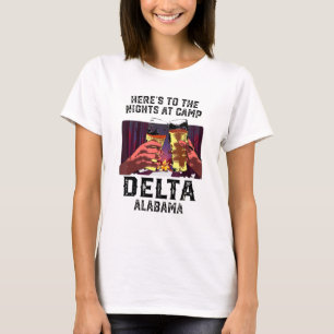 Camiseta Heres To The Nights At Camp Delta Camping Alabama