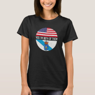 Camiseta Herita da Família Bandeira Americana de Metade da