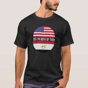 Camiseta Herita da família de bandeiras egípcia dos EUA