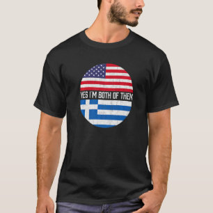 Camiseta Herita da família de bandeiras metade americana ne