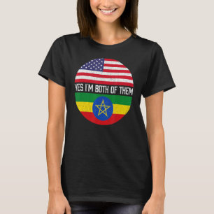 Camiseta Herito Da Família Bandeira Dos Eua Etíopes