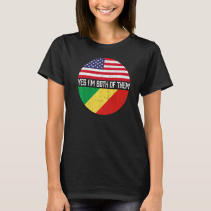 Camiseta Herito Da Família De Bandeiras Da América Metade C