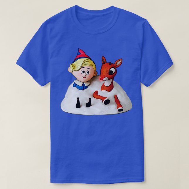 Camiseta Hermey e Rudolph na neve (Frente do Design)