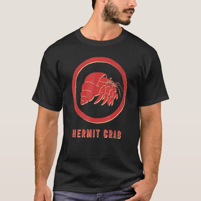 Camiseta Hermit Crab Vintage Estilo Retro (Frente)