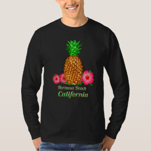 Camiseta Hermosa Beach California Ca Pineapple Floral