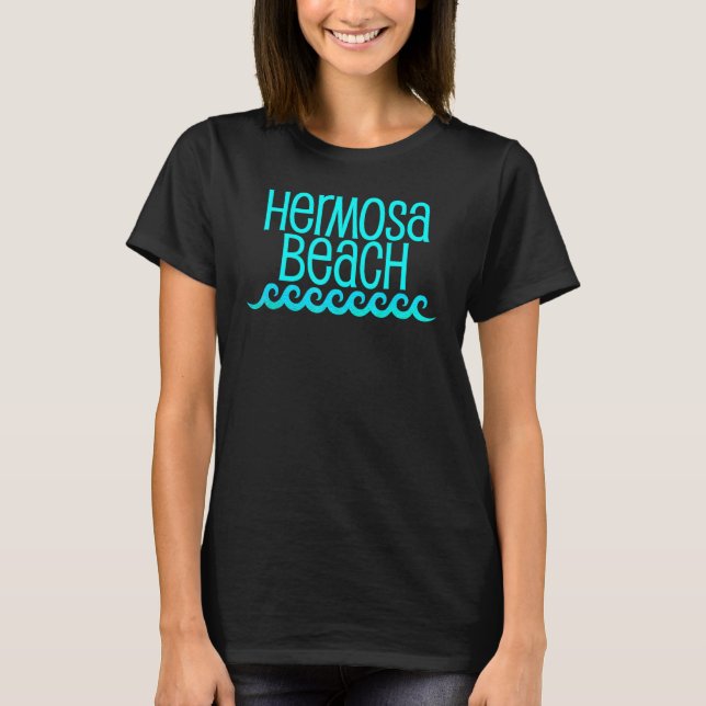 Camiseta Hermosa Beach Waves Surf (Frente)