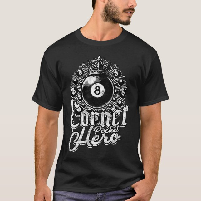 Camiseta Hero de bolso de canto de 8 bolas (Frente)