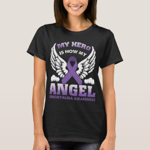 Camiseta Hero É Meu Anjo Fibromialgia Dia de Consciência Su