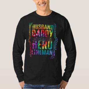Camiseta Hero Lineman Tie Dye proteção do Pai do marido