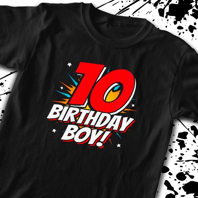 Camiseta Herói Aniversário - 10 Anos - 10 Anos (Criador carregado)