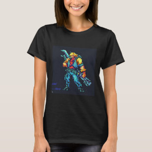 Camiseta Herói (Arte do estilo Pixel do Jogo Retroativo dos