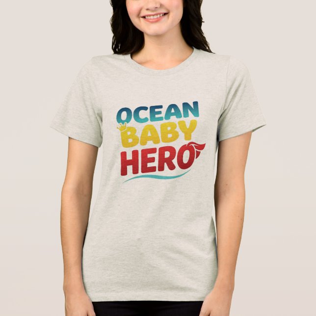 CAMISETA HERÓI BEBÊ OCEANO (Frente)