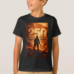 Camiseta Herói Bombeiro 250 Anos Tributo Americano