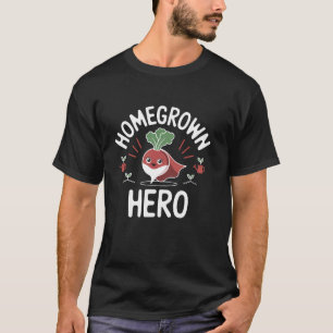 Camiseta Herói Caseiro Jardim de Rabanete de Jardinagem Fof
