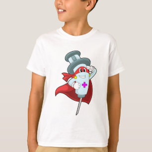 Camiseta Herói como Enfermeira com Seringa
