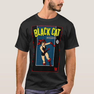 Camiseta "Herói" da Black Cat Comics dos anos 40