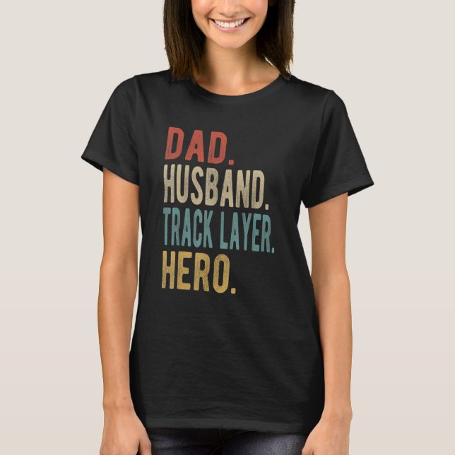 Camiseta Herói da Camada de Rastreamento de Marido do Pai (Frente)