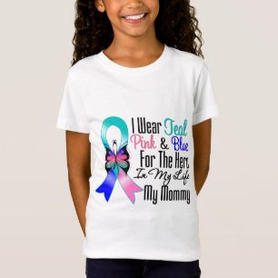 Camiseta Herói da fita do cancer de tiróide minhas mamãe