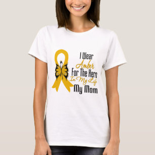 Camiseta Herói da fita do cancer do apêndice minha mamã